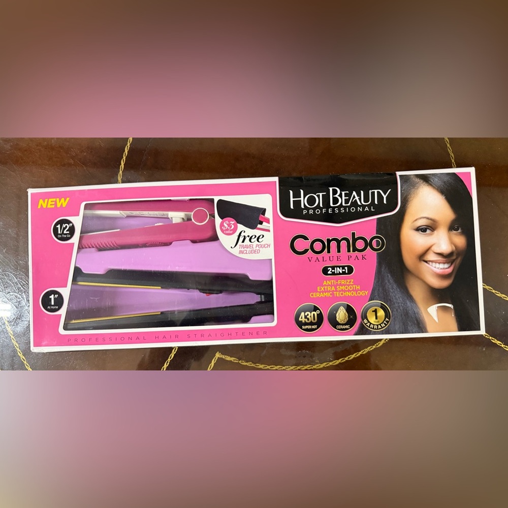 Hot Beauty Professional Hair Straightener Combo Pack